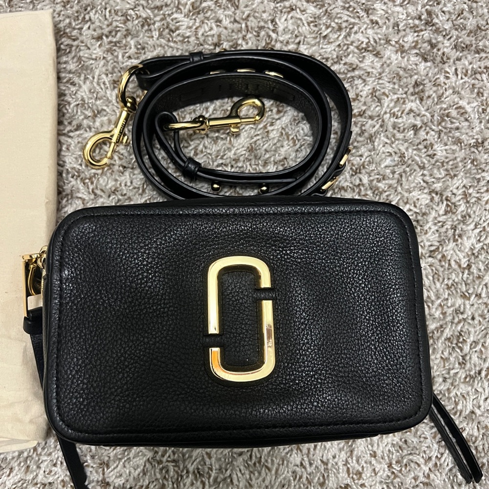 Marc Jacobs Black Leather Crossbody Bag
